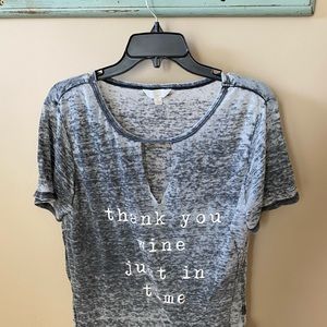 Faded light grey long tshirt From charming Charlie’s